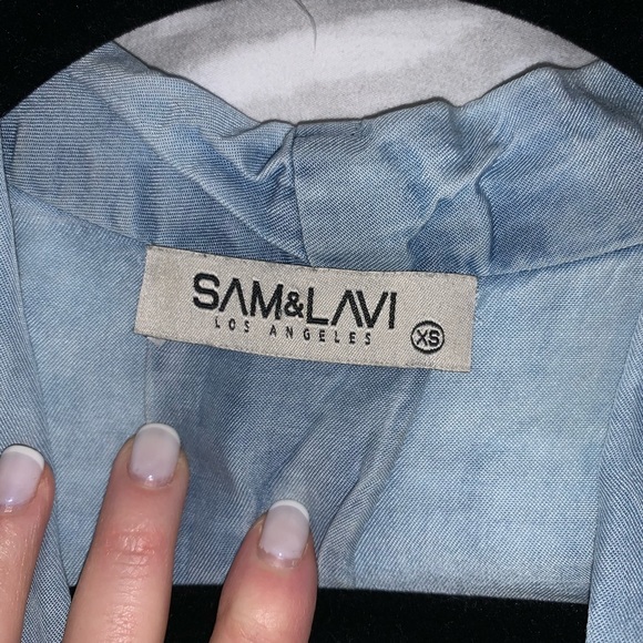 Sam and Lavi denim chambray crossover top - Picture 5 of 6